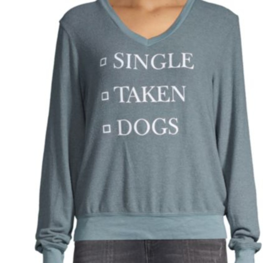 New Wildfox "single taken dogs" sweater